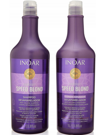 Inoar Duo Speed Blond Szampon1000ml+Odżywka1000ml